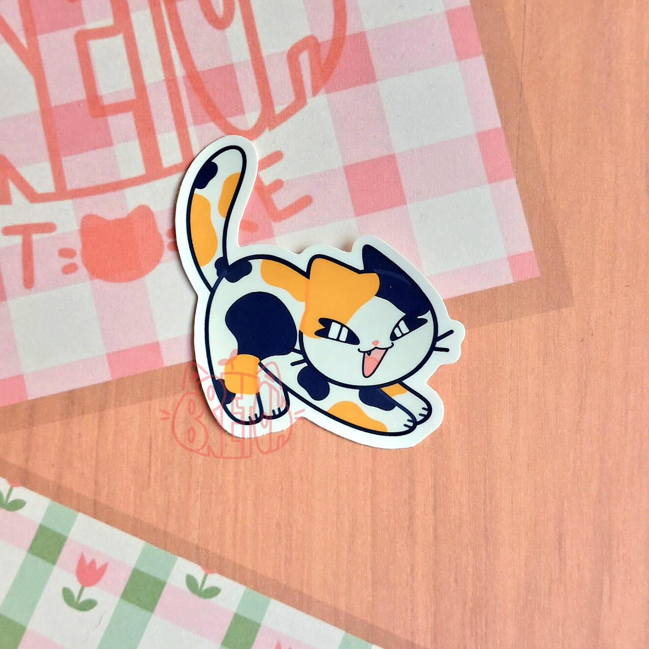 Gatito Tricolor - Pegatina 5cm - 1€
