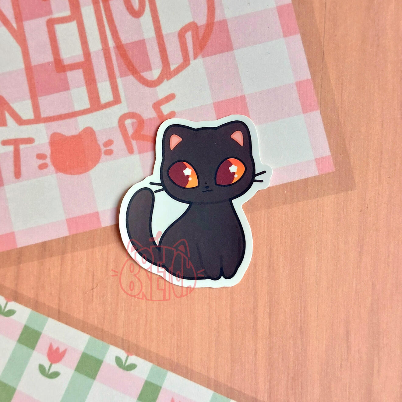 Gatito Marrón - Pegatina 5cm - 1€