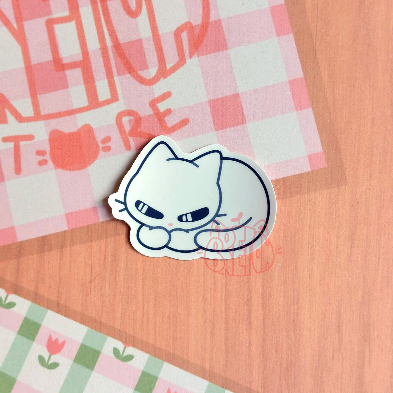 Gatito Blanco - Pegatina 5cm - 1€