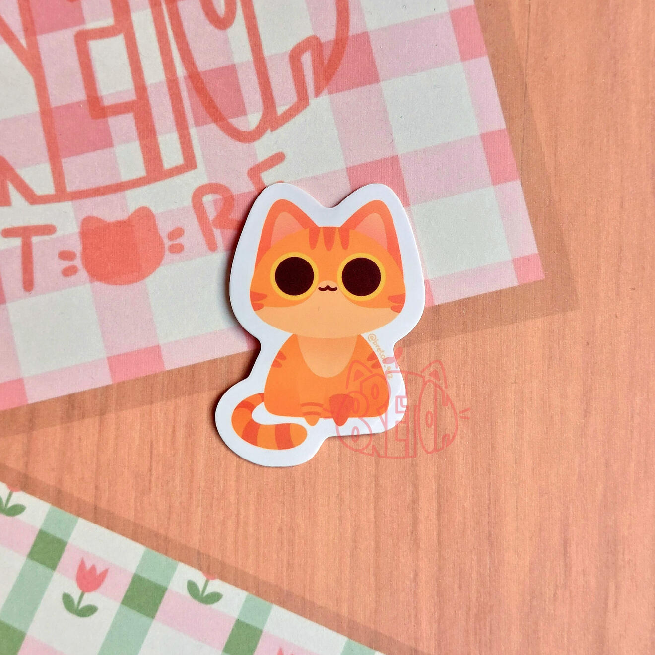 Gato Naranja (diseño viejo) - Pegatina 5cm - 1€