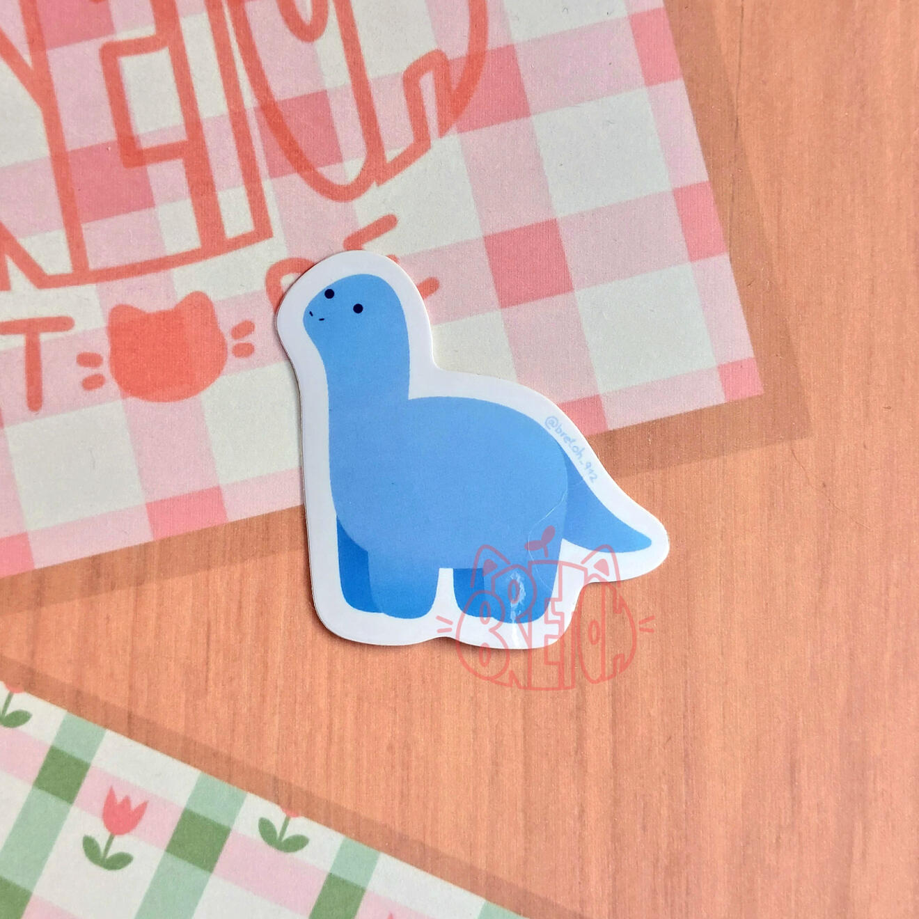 Blue Dino - Pegatina 5cm - 1€