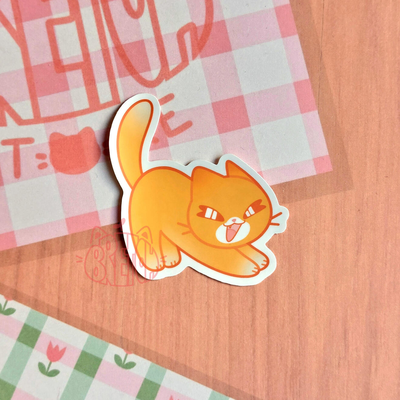 Gatito Naranja - Pegatina 5cm - 1€