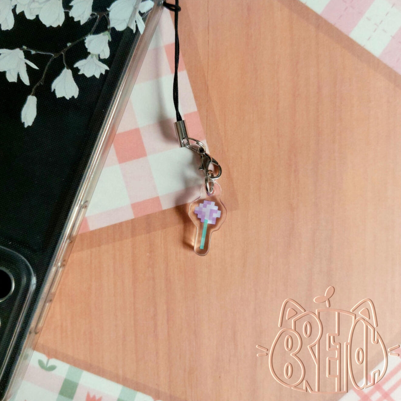 Florecita Violeta de Minecraft - Phone Charm - 3€