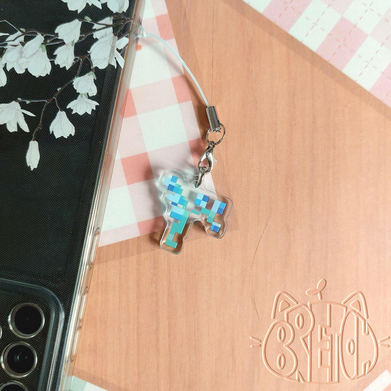 Florecitas Azules de Minecraft - Phone Charm - 3€